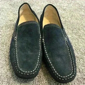 Geox Monet Navy Leather Loafers Size 41.5 8.5